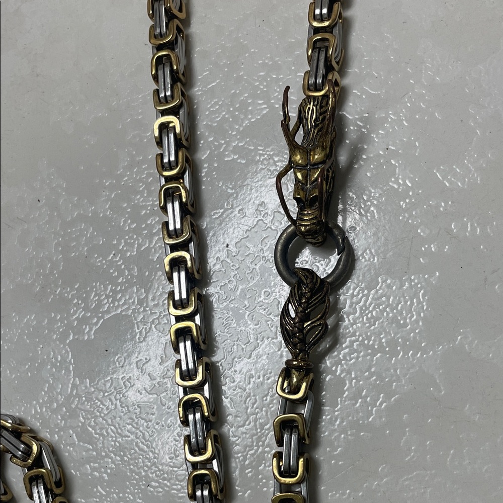 Source Unknown Gold and Silver Chain Necklace - image 2